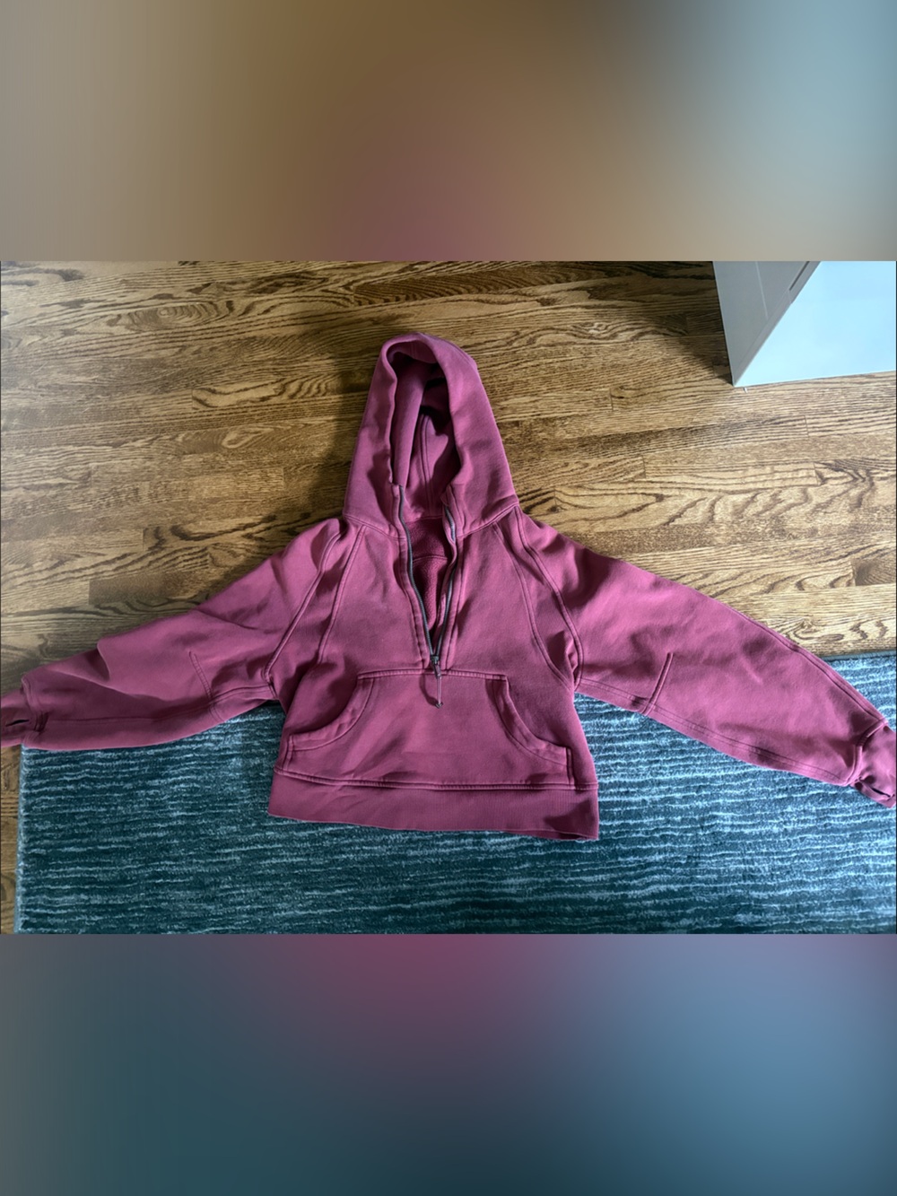 lululemon athletica Maroon Cropped Hoodie